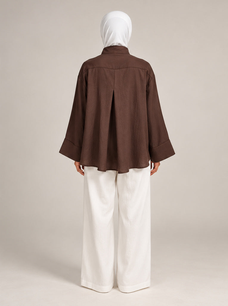 Blouse CAMÉLIA- Marron