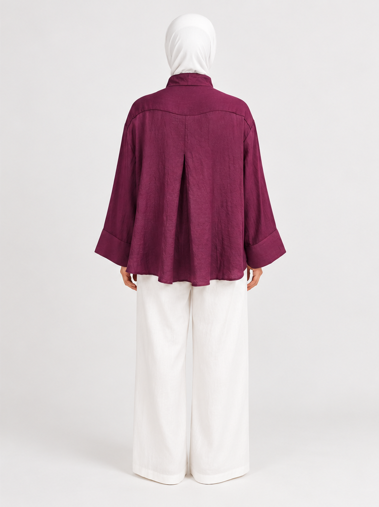 Blouse CAMÉLIA- PRUNE