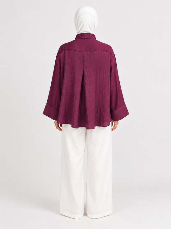 Blouse CAMÉLIA- PRUNE
