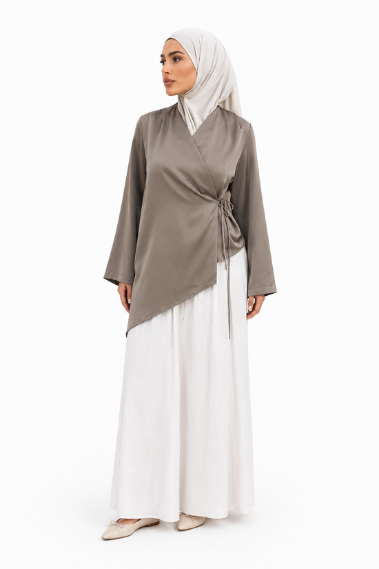 Blouse PORTEFEUILLE - Taupe