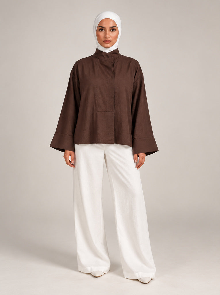 Blouse CAMÉLIA- Marron