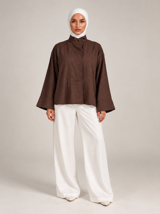 Blouse CAMÉLIA- Marron