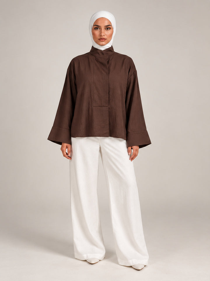Blouse CAMÉLIA- Marron