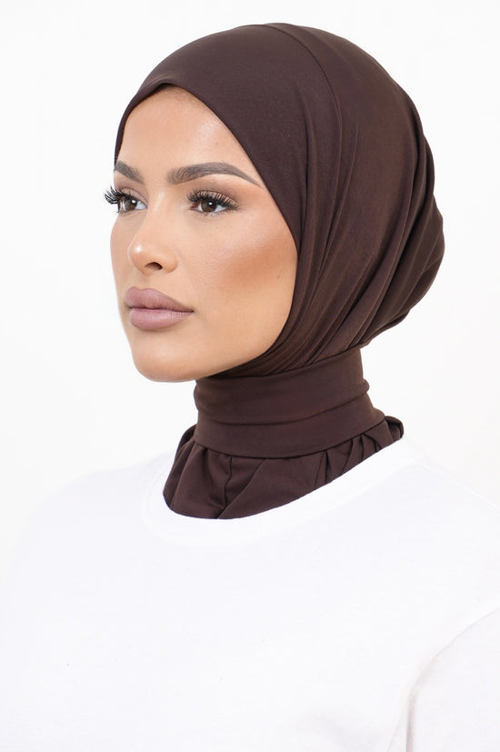 Cagoule 6 boutons - JERSEY - DARK CHOCO