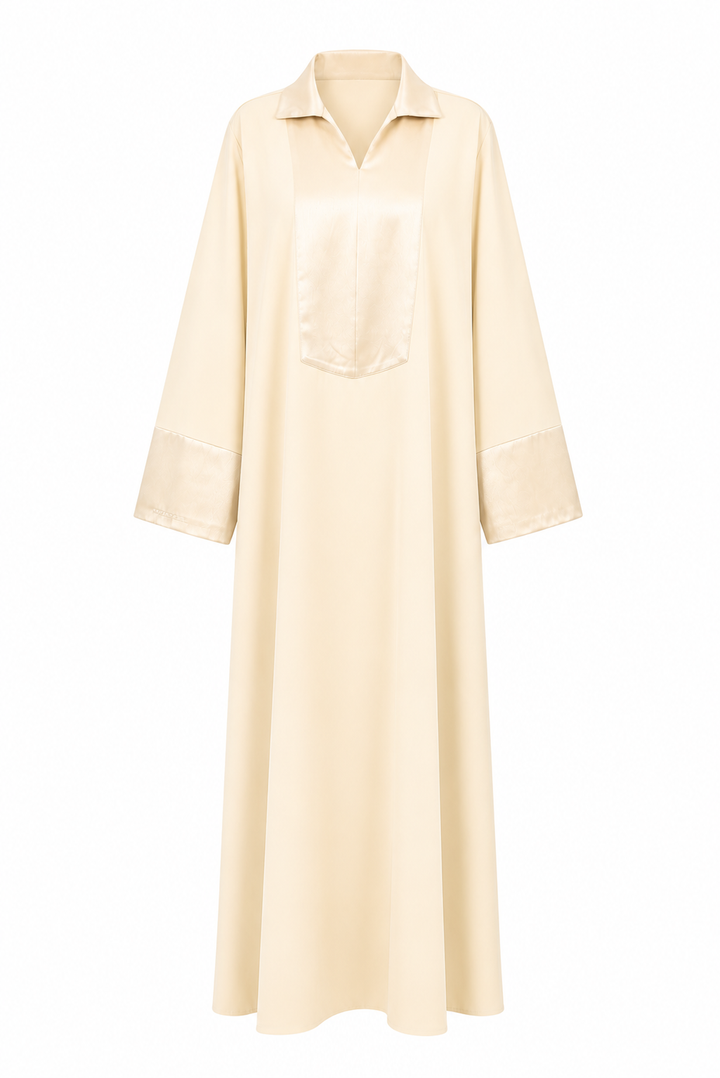 Abaya jaune beurre