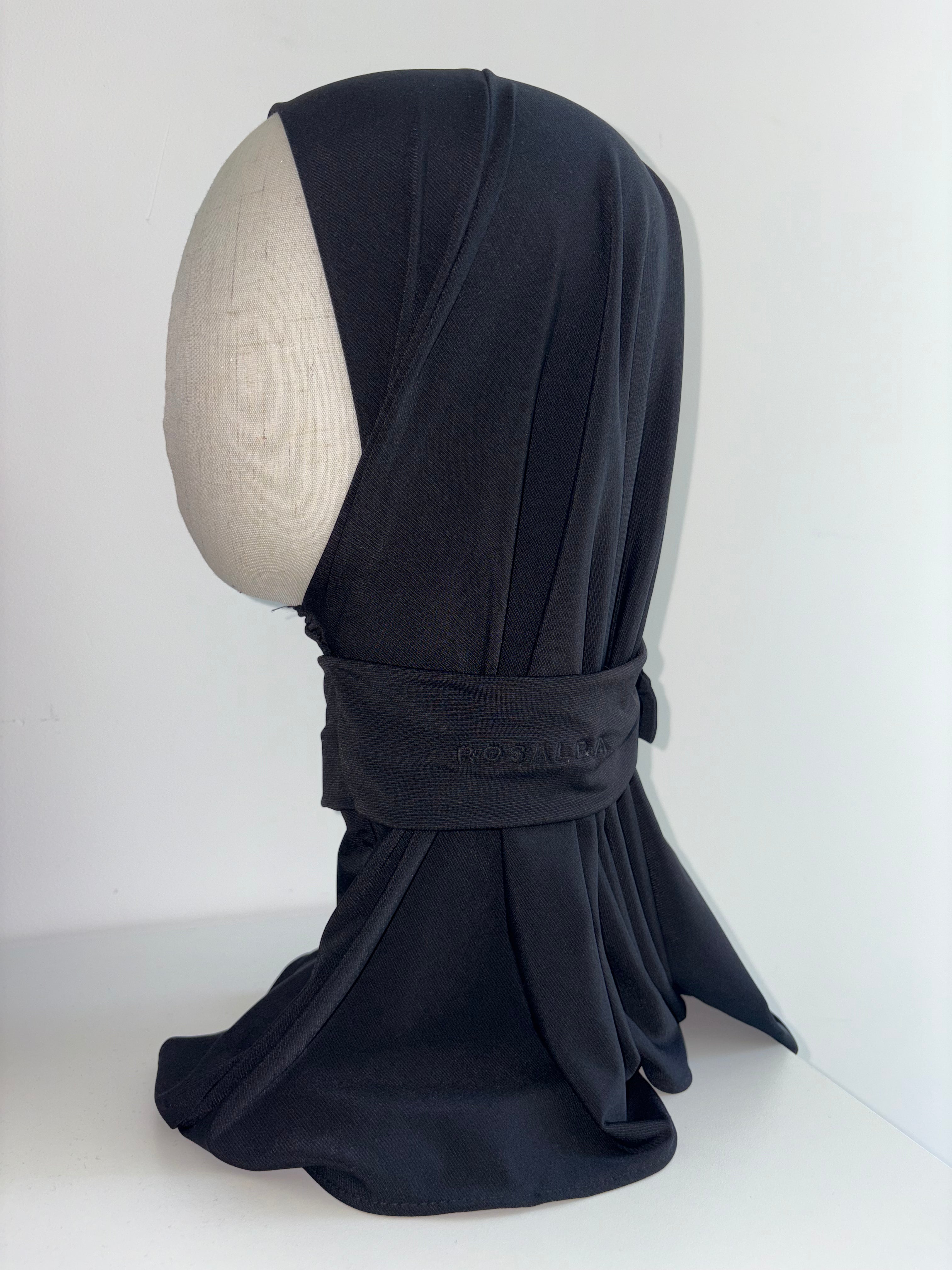 Cagoule a boutons - JERSEY - Noir