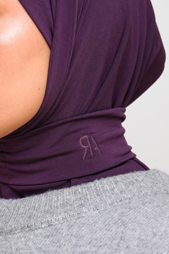 Cagoule 6 boutons - JERSEY - PRUNE