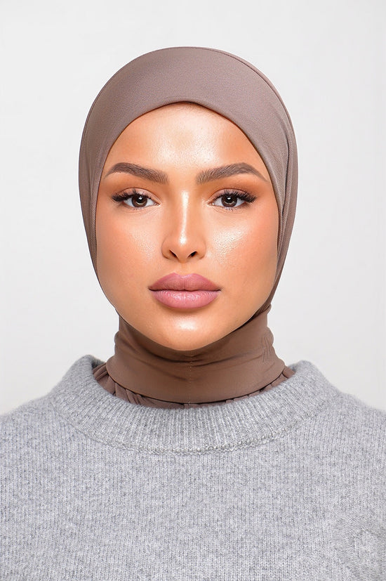 Cagoule 6 boutons - JERSEY - Marron