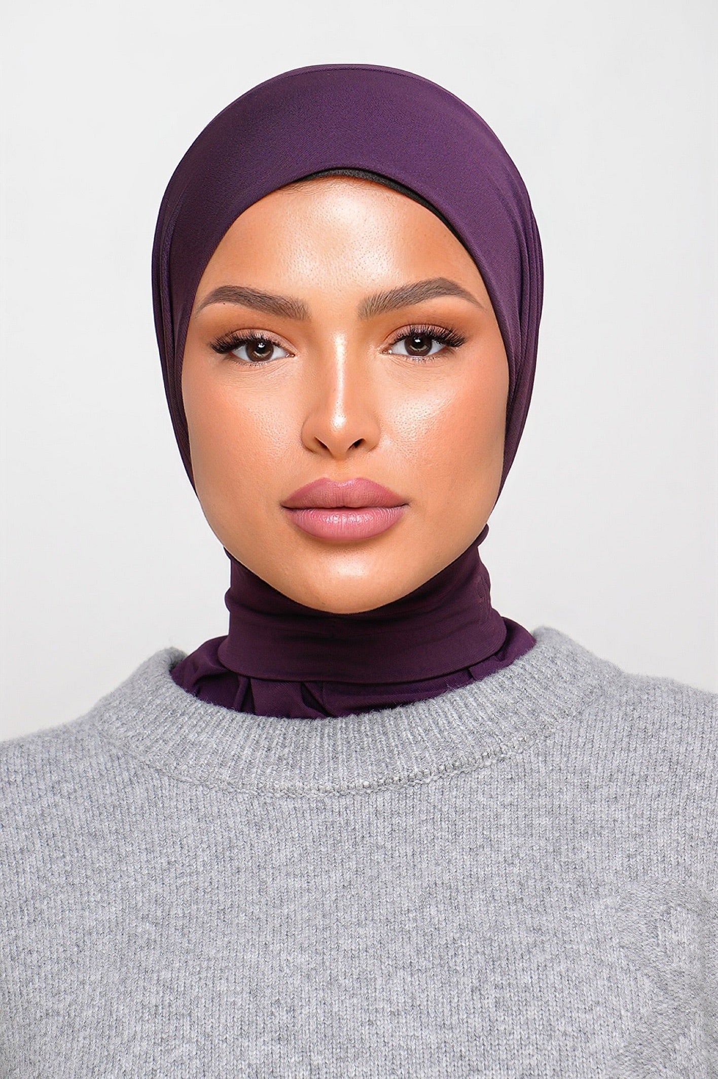 Cagoule 6 boutons - JERSEY - PRUNE