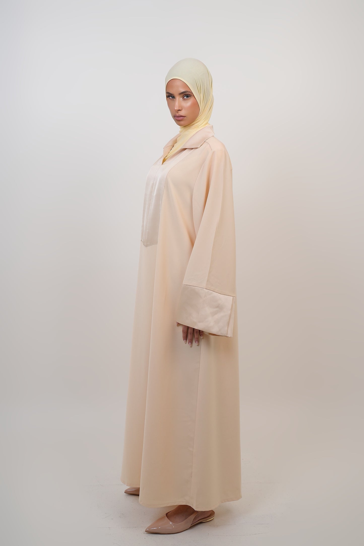Abaya jaune beurre