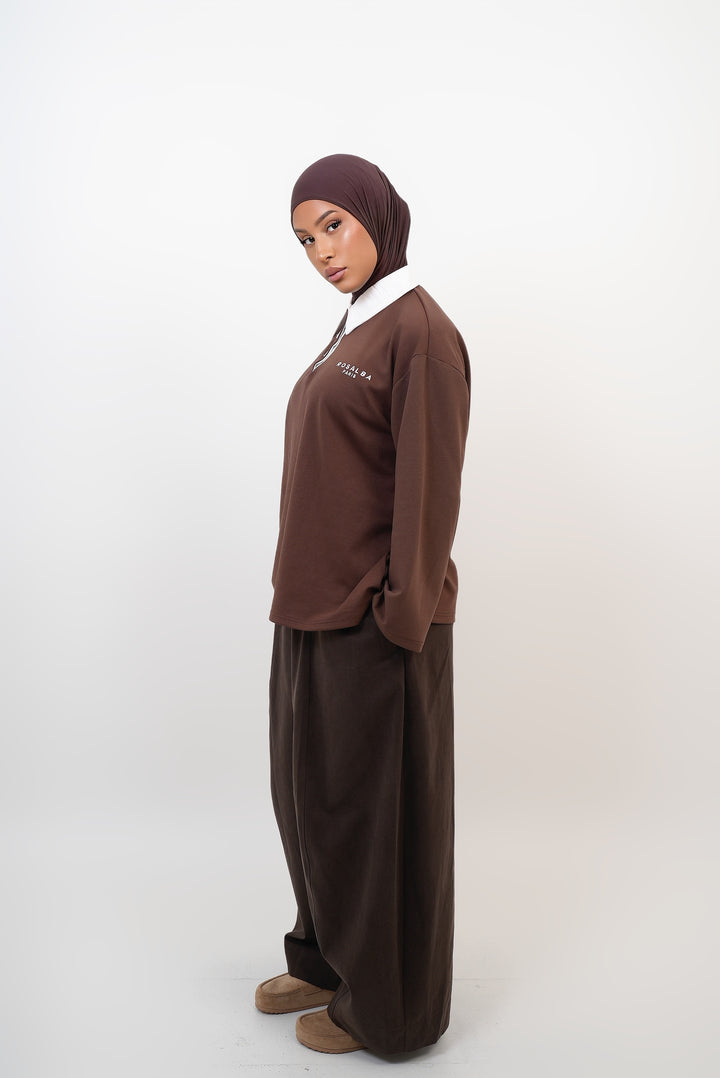 Pantalon oversize Marron