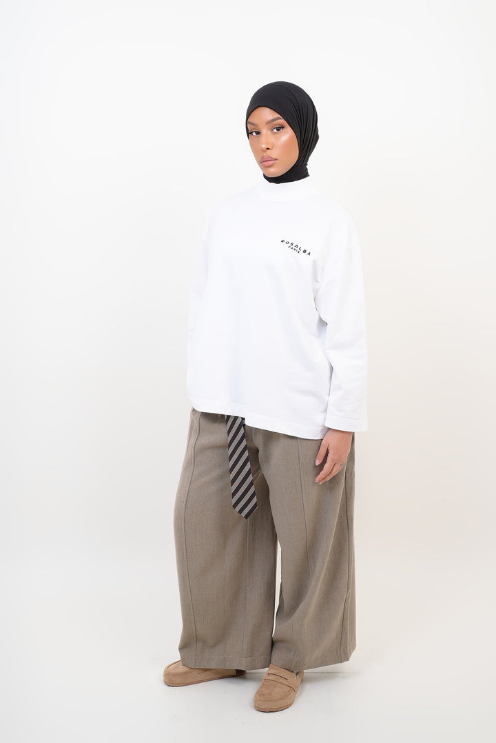 Pantalon à cravate Taupe