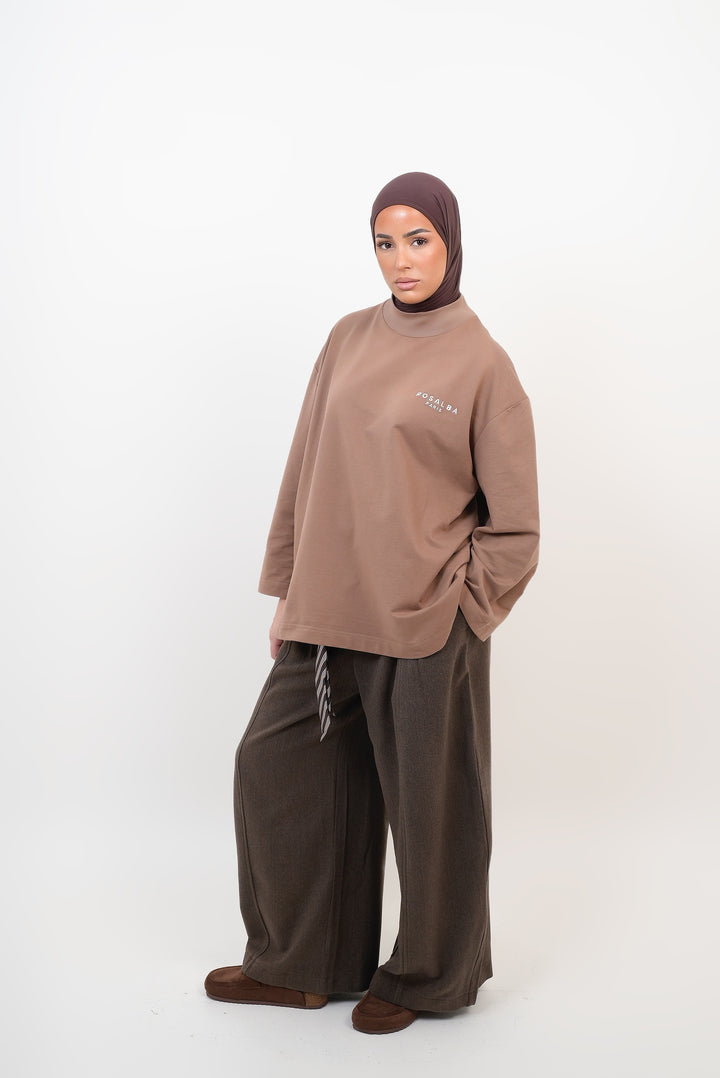 Pantalon à cravate Marron