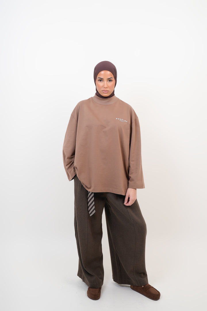 Pantalon à cravate Marron